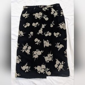 Ann Taylor floral skirt, 100% silk